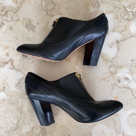 Saks Fifth Avenue Leather Heeled Booties - Picture 5 of 13